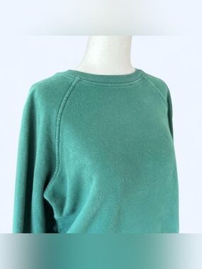 Reformation Green Oversized Sweatshirt Organic Cotton Casual Pullover